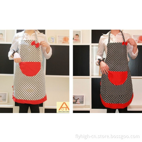 Hot Selling Housewife Fashion Cotton Kitchen Cooking Apron (FY-092)